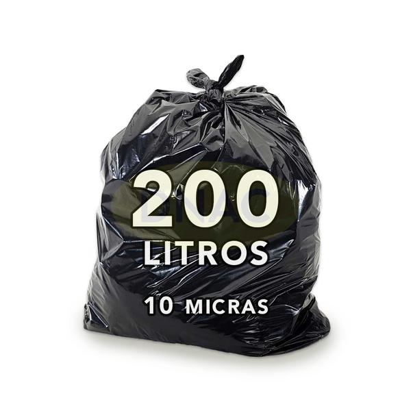 SACO LIXO MULTILAR ROLO PRETO REFORÇADO 200L C/10