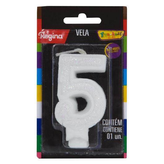 VELA GLITTER BRANCA Nº5