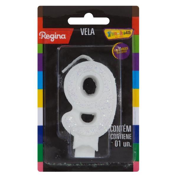 VELA GLITTER BRANCA Nº9