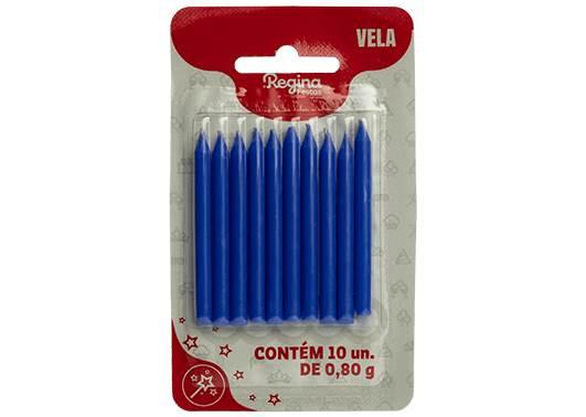 VELA PALITO C/10  AZUL