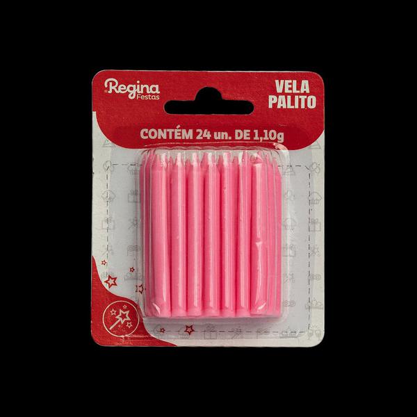 VELA PALITO C/10  ROSA
