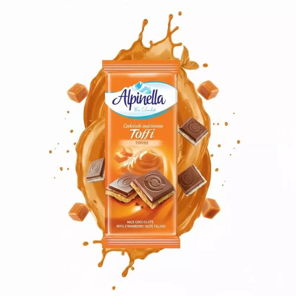 CHOCO.BARRA ALPINELLA TOFFI 90GR