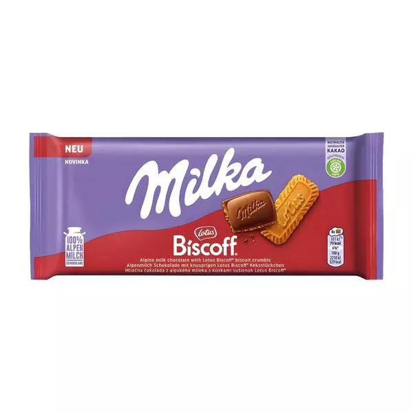 CHOCOLATE MILKA BISCOFF 90GR