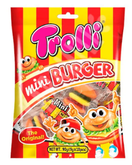 GOMA MINI BURGUER TROLLI 90GR