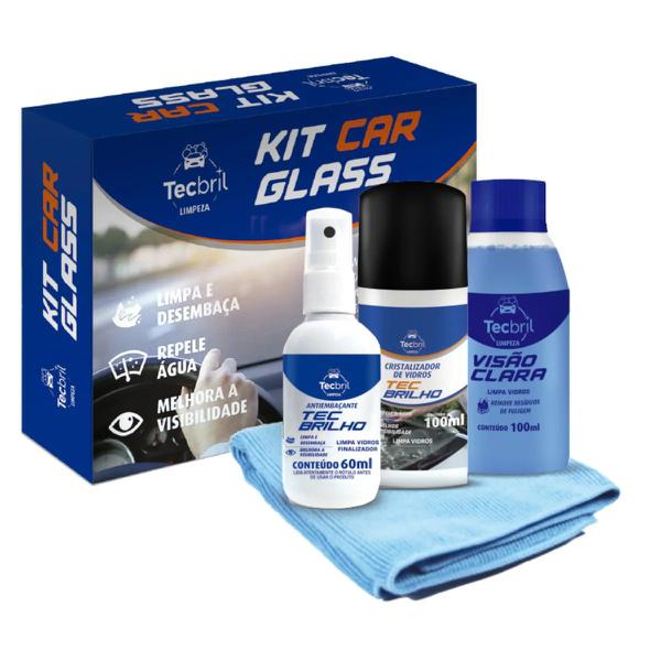 .KIT LIMPEZA TECBRIL CAR GLASS 6UN