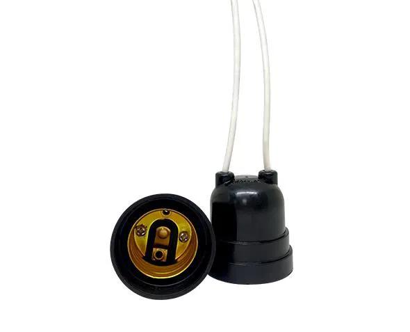 SOQUETE C/RABICHO PRETO E27 4A 250V