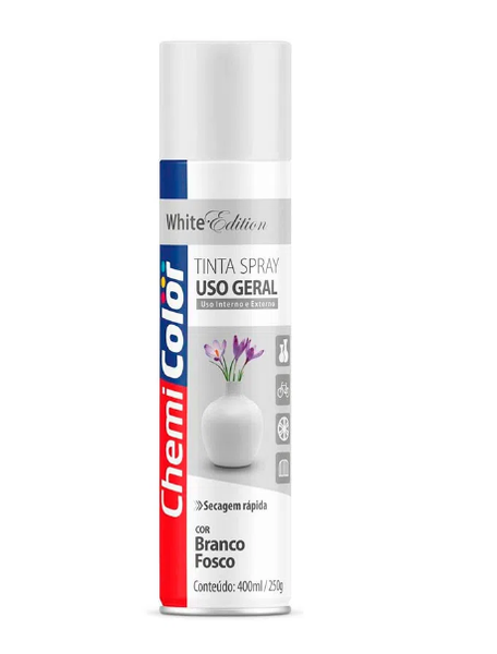 .TINTA SPRAY BRANCO FOSCO CHE 400ML