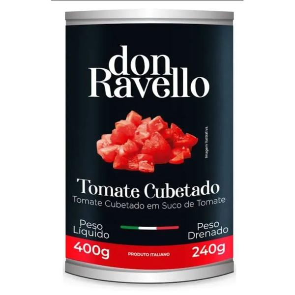TOMATE PELADO CUB DON RAVELLO 400GR