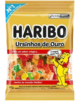 BALA HARIBO STICKS GEL 80g URSINHO DE OURO
