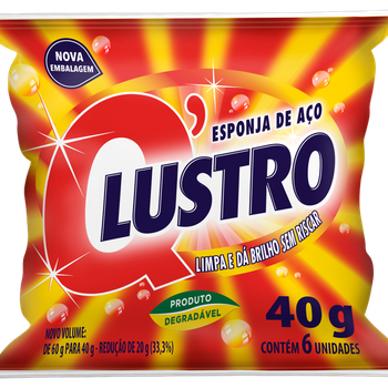 ESPONJA DE ACO QLUSTRO C/06UN 60g