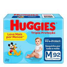 FRALDA HUGGIES TRIPLA PROT HIPER M -92UND