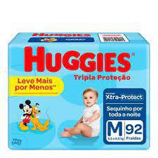 FRALDA HUGGIES TRIPLA PROT HIPER M -92UND