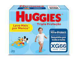 FRALDA HUGGIES TRIPLA PROT HIPER XG- 66UND
