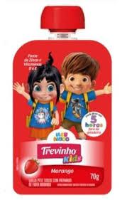 IOGURTE TREVINHO KIDS POUCH. 70g MORANGO
