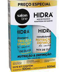KIT SH 300ML+COND 300ML SLINE HIDRA 300ml MIX OLEO KARITE