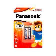 PILHA PANASONIC ALCALINA PALITO AAA 2un