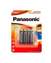 PILHA PANASONIC ALCALINA PALITO AAA 4un
