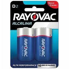 PILHA RAYOVAC ALCALINA D 2un