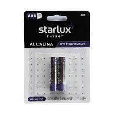 PILHA STARLUZ PALITO ALCALINA AAA 2un
