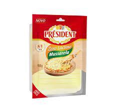 QUEIJO FATIADO MUSSARELA PRESIDENT ZERO LACTOSE 150g
