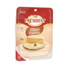 QUEIJO MINAS PADRAO FATIADO PRESIDENT 150g