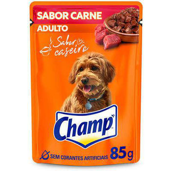 RACAO CAES CHAMP SAB SACHE 85g CARNE