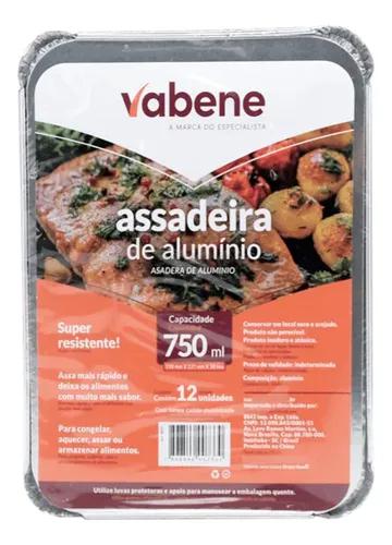 ASSADEIRA ALUM C/TAMPA VABENE 750ML RETA