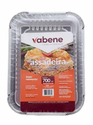 ASSADEIRA ALUMINIO PET VABENE 700ML RETA