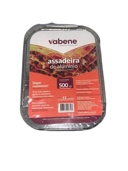 ASSADEIRA ALUMINIO VABENE 500ML RETANG