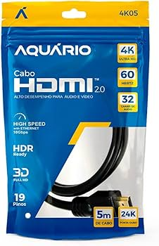 CABO HDMI 2.0 AQUARIO 3D 19 PINOS 4K 1MT