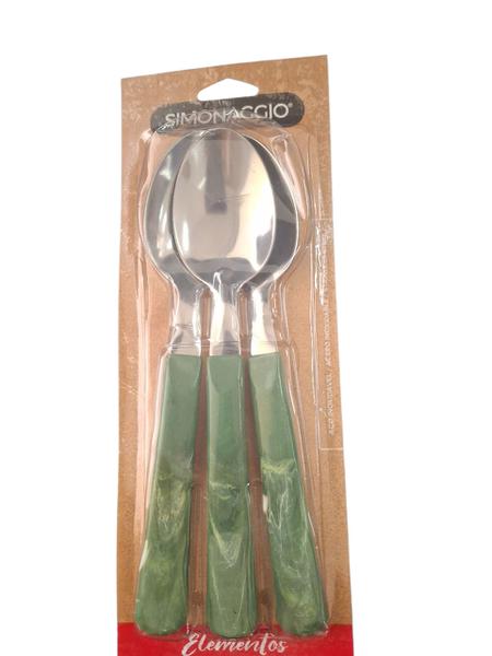 COLHER MESA SIMONAGGIO 3PC ESMERALDA