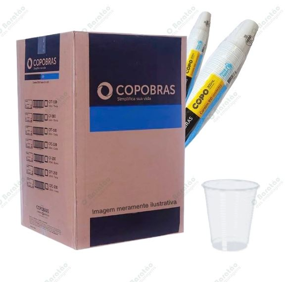 COPO DESC COPOBRAS 180ML TRANSP C/25 UND