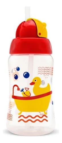 COPO LOLLY VIVA 330ML VERM C/CANUDO