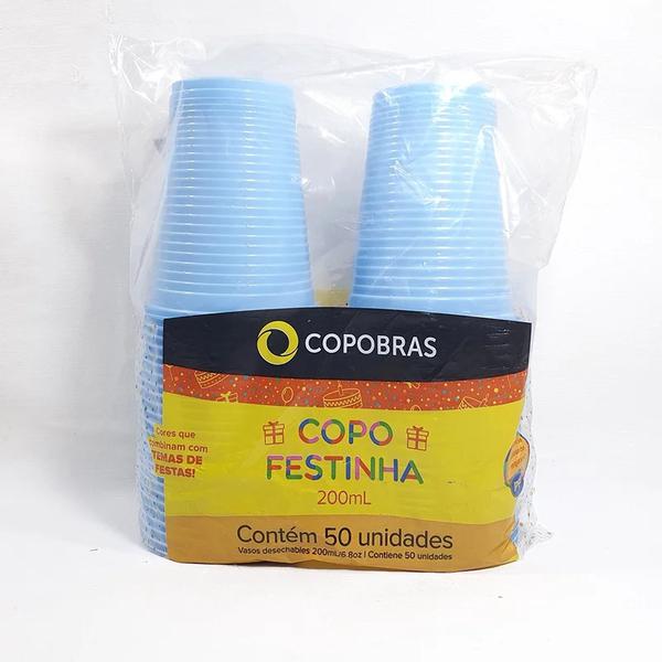 COPO PLAST COPOBRAS 200ML C/50UN AZUL CL