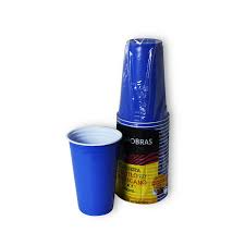 COPO PLAST COPOBRAS C/ 25 AZUL/BCO