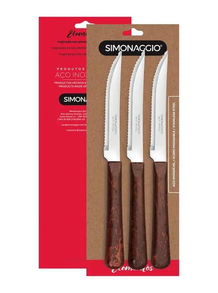 FACA SIMONAGGIO 3PC MARROM