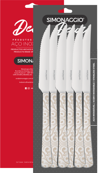FACA SIMONAGGIO 6PC DECOR ARABESCO