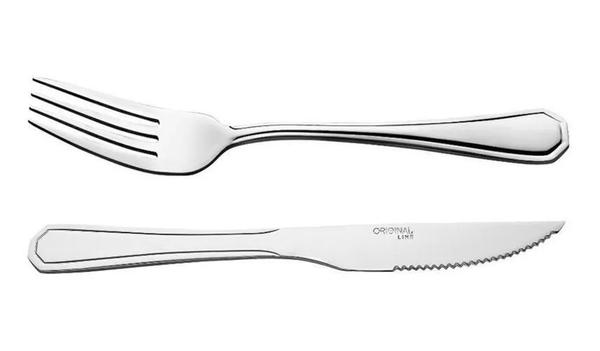 JOGO GARFO FACA KZH 2PCS INOX