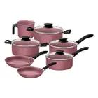 JOGO PANELAS TRAMONTINA LINZ 7PCS ROSA