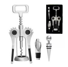 KIT VINHO 3 PÇS INOX