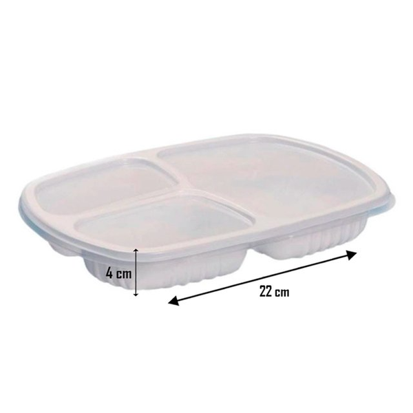 MARMITA GALV G331 3 DIVISORIA 850ML C/10