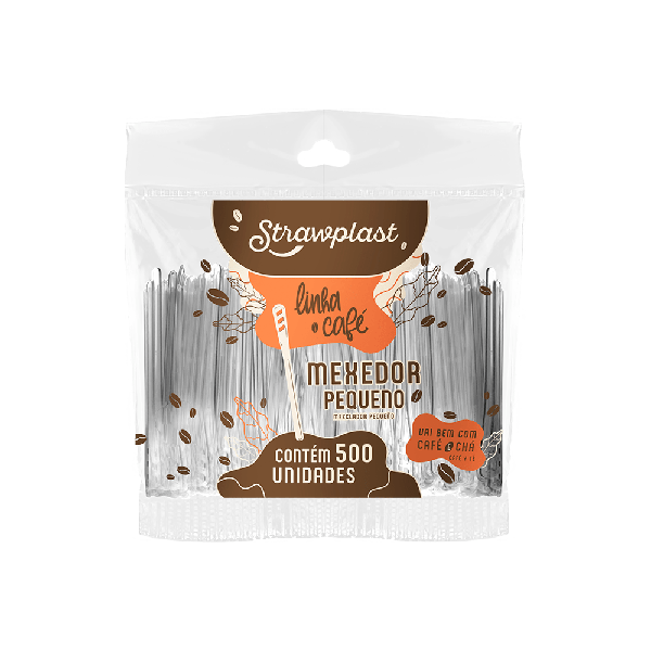 MEXEDOR CAFE STRAWPLAST 7.5CM CRISTAL 50