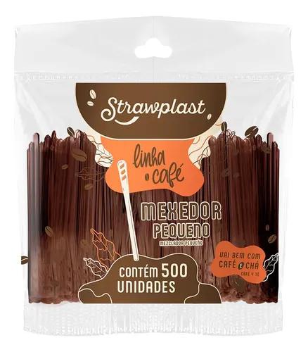 MEXEDOR CAFE STRAWPLAST 7.5CM MARROM 500