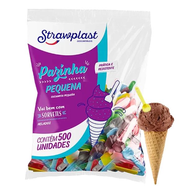 PAZINHA STRAWPLAST P/SORVETE CORES SORTI