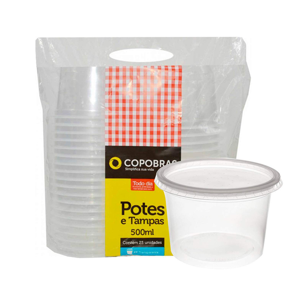 POTE C/TAMPA COPOBRAS 500ML 25UN TRANS