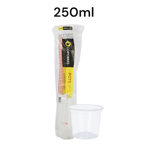 POTE PLAST  COPOBRAS 250ML C/50UN TRANSP