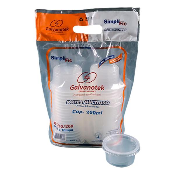 POTE REDONDO GALV G310/200 C/TAMPA 200ML