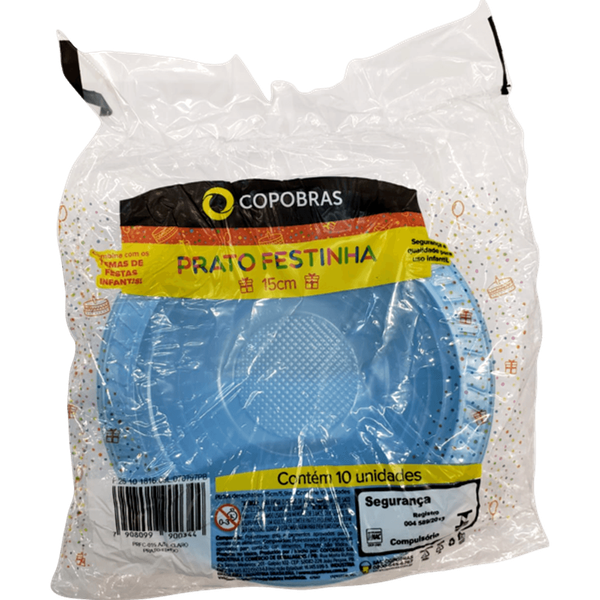 PRATO DESC COPOBRAS 15CM 10UN AZUL CLARO