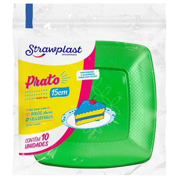 PRATO STRAWPLAST 15CM QUAD VDE C/10