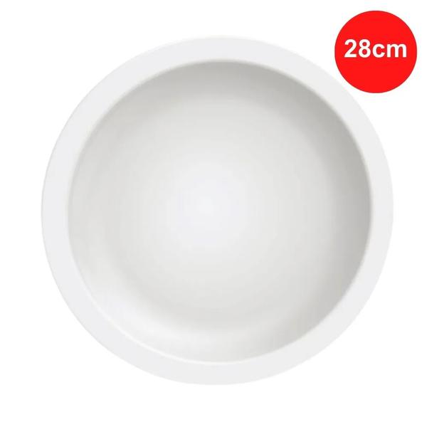 PRATO TRAMONTINA PAOLA EM PORC 28CM BRAN